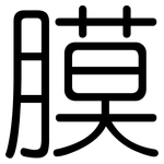 膜: 圓體 膜: 圓體