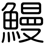 鰻: 圓體
