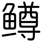 鳟: 圓體