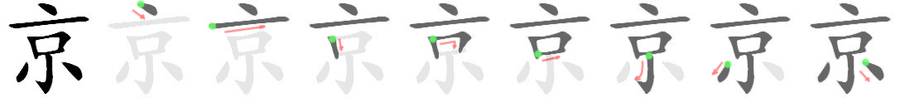 京: 筆順