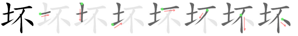 坏: 筆順
