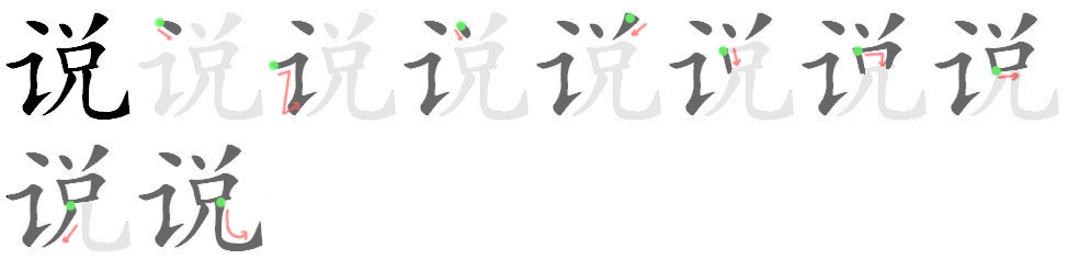 说: 筆順
