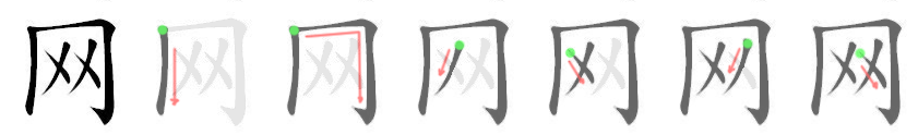 网: 筆順