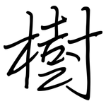 樹: 钢笔楷书