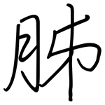 胏: 钢笔楷书