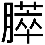 膵: 黑体