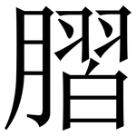 䐲: 宋体（明体）