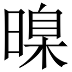 暞: 宋体（明体）