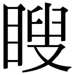 瞍: 宋体（明体）