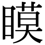 瞙: 宋体（明体）