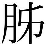 胏: 宋体（明体）