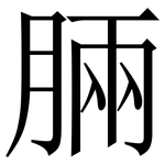 脼: 宋体（明体）