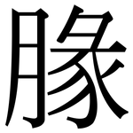 腞: 宋体（明体）