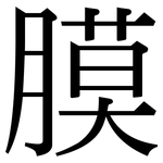 膜: 宋体(明体) 膜: 宋体(明体)
