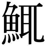鮿: 宋体（明体）
