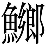 鱜: 宋体（明体）