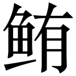 鲔: 宋体（明体）