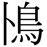 鳪: 宋体（明体）