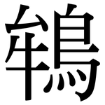 鴾: 宋体（明体）