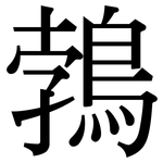 鵓: 宋体（明体）