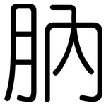 肭: 圆体