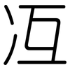 冱: 圆体