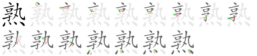 「熟」字 汉德辞典