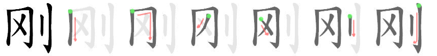 刚: 笔顺