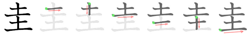 圭: 笔顺