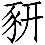 豜: Fangsongti