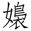 嬝: Fangsongti