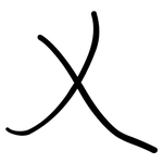 乂: Regelschrift (mit dem Füllfederhalter)