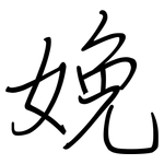 娩: Regelschrift (mit dem Füllfederhalter)