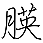 朠: Regelschrift (mit dem Füllfederhalter)