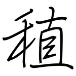 稙: Regelschrift (mit dem Füllfederhalter)