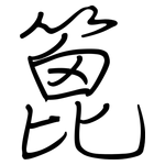 篦: Regelschrift (mit dem Füllfederhalter)