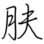 肤: Regelschrift (mit dem Füllfederhalter)