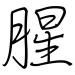 腥: Regelschrift (mit dem Füllfederhalter)