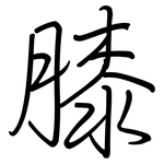 膝: Regelschrift (mit dem Füllfederhalter) 膝: Regelschrift (mit dem Füllfederhalter)