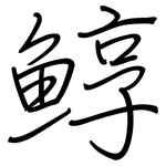 鯙: Regelschrift (mit dem Füllfederhalter)