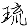 琉: Regelschrift (mit dem Füllfederhalter) 琉: Regelschrift (mit dem Füllfederhalter)