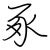 豖: Regelschrift (mit dem Füllfederhalter)
