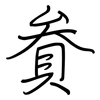 貵: Regelschrift (mit dem Füllfederhalter) 貵: Regelschrift (mit dem Füllfederhalter)