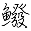 鱍: Regelschrift (mit dem Füllfederhalter)