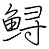 鲟: Regelschrift (mit dem Füllfederhalter)