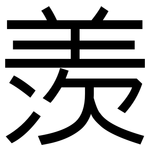 羡: Grotesk