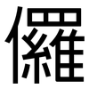 儸: Grotesk