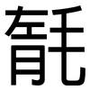 毻: Grotesk