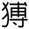 猼: Grotesk