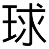 球: sans serif 球: sans serif